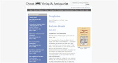 Desktop Screenshot of donat-verlag.de