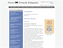 Tablet Screenshot of donat-verlag.de